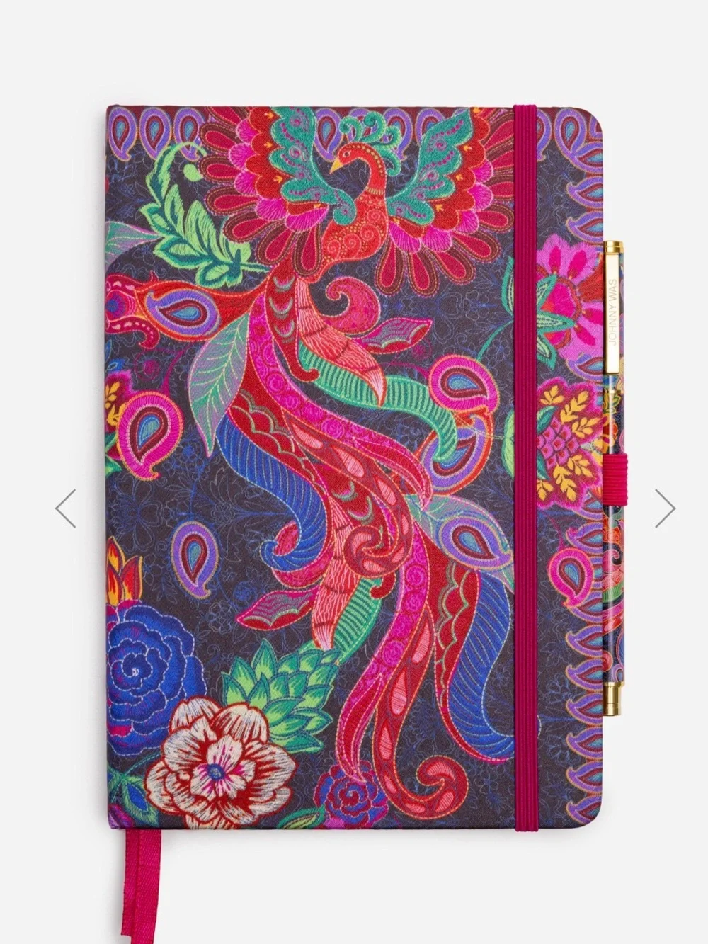 JOHNNY WAS Emberwing Journal & Coordinating Pen | Vibrant Phoenix Floral